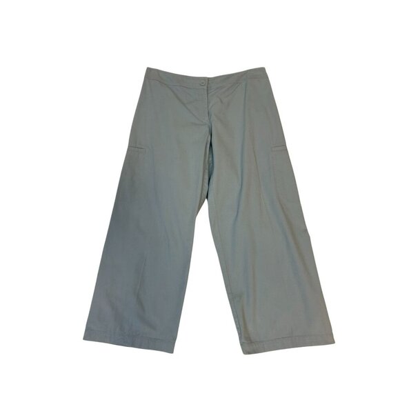 Eileen Fisher Womens Wide-Leg Crop Pants Light Blue Small Runs big - Picture 1 of 4